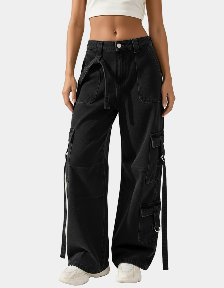 Wide Leg Cargo Jeans