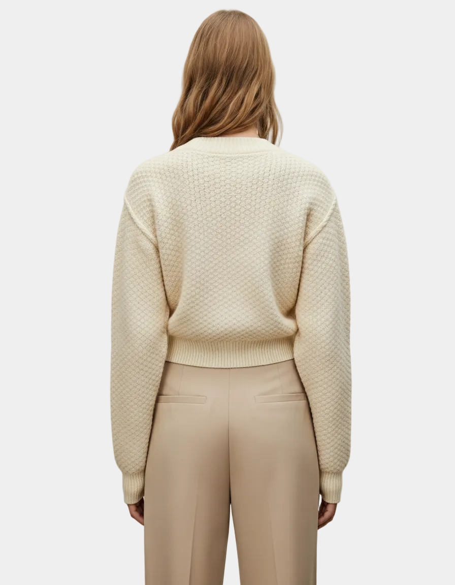 Button Front Cropped Cardigan