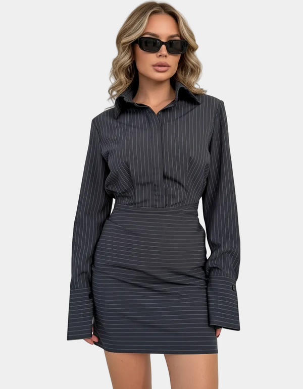Striped Shirt Dress