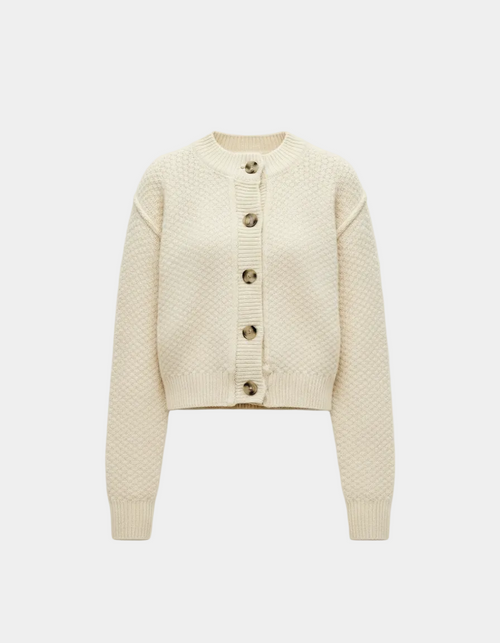 Button Front Cropped Cardigan