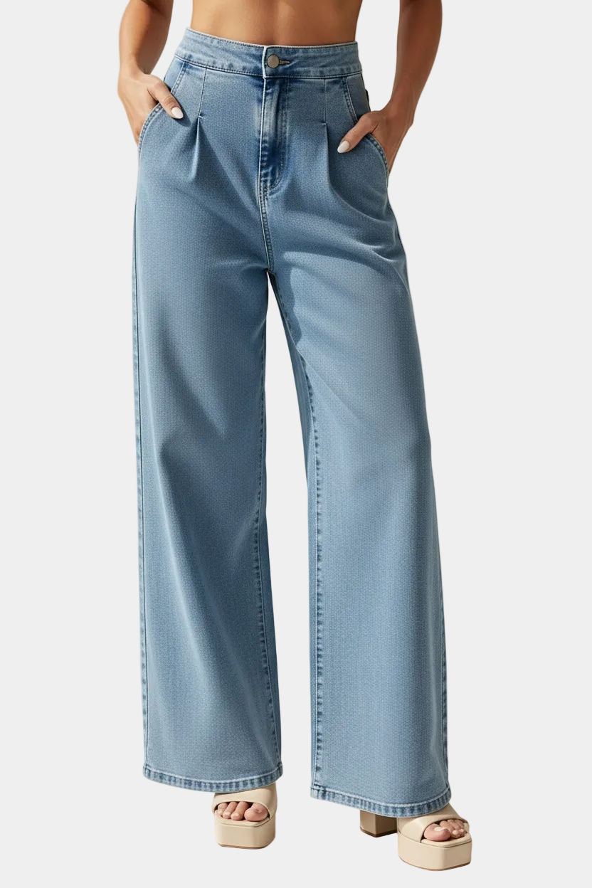 High-Waisted Wide-Leg Jeans