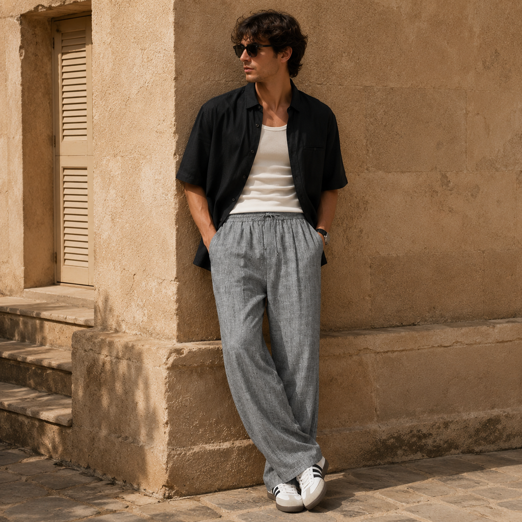 Drawstring Linen Pants