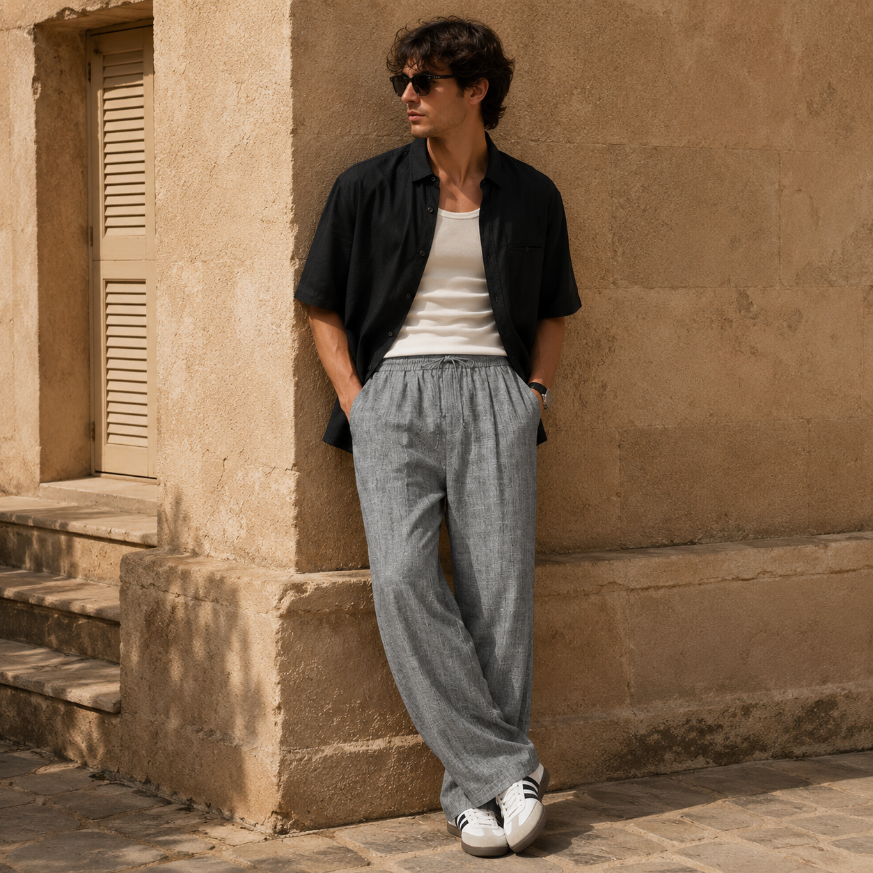 Drawstring Linen Pants