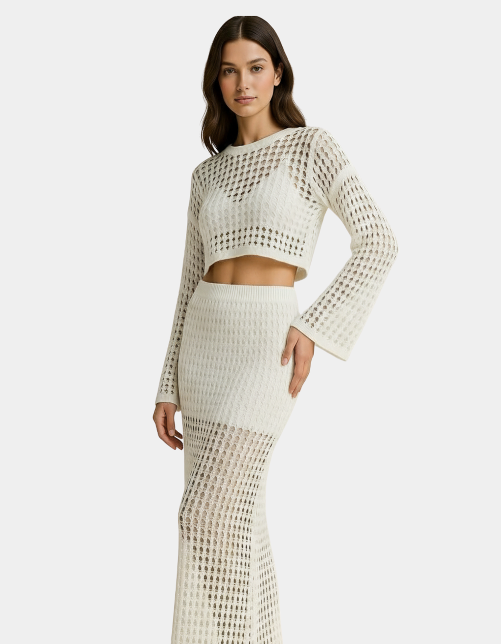 Hollow Out Knit Set