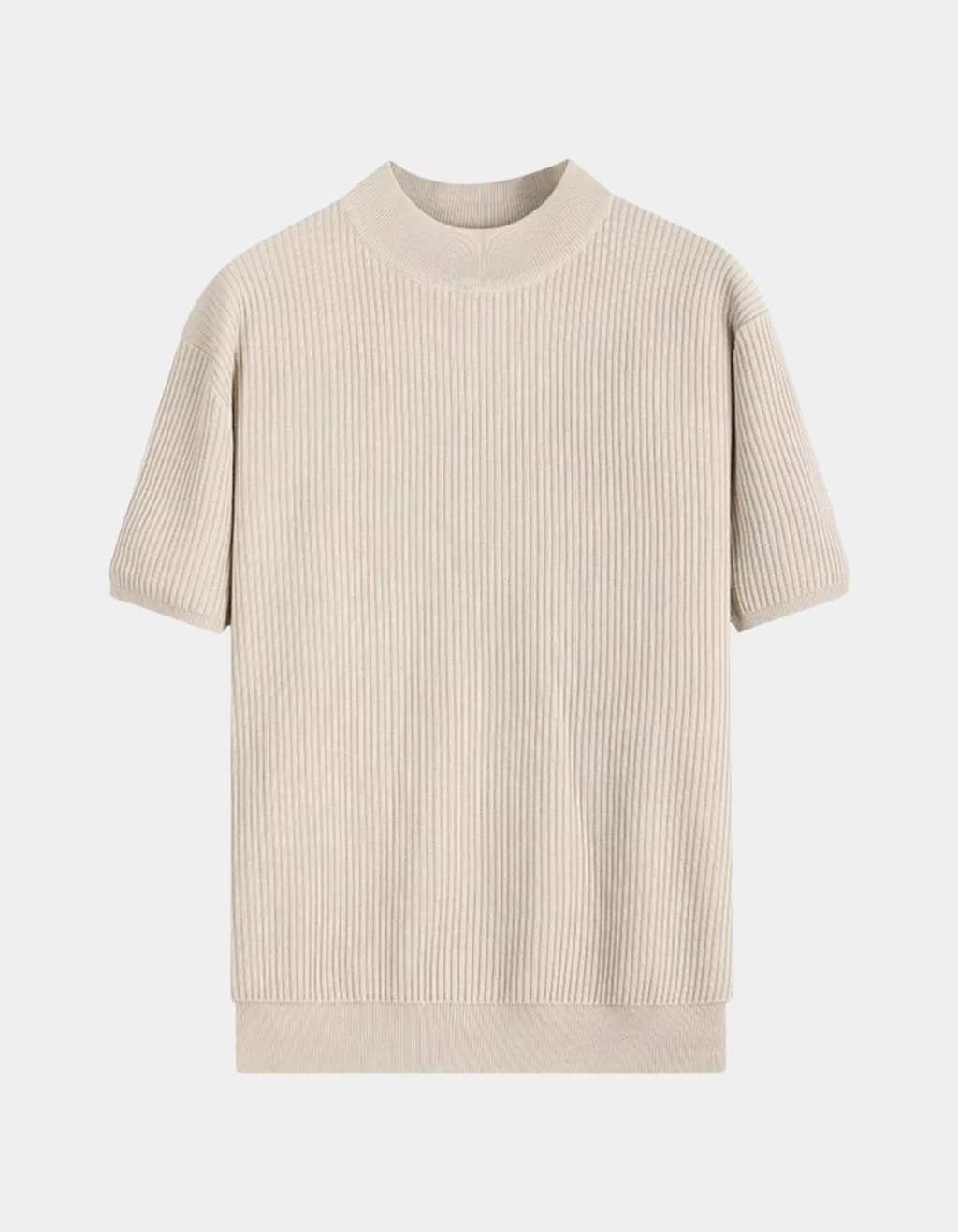Ribbed Knit T-Shirt