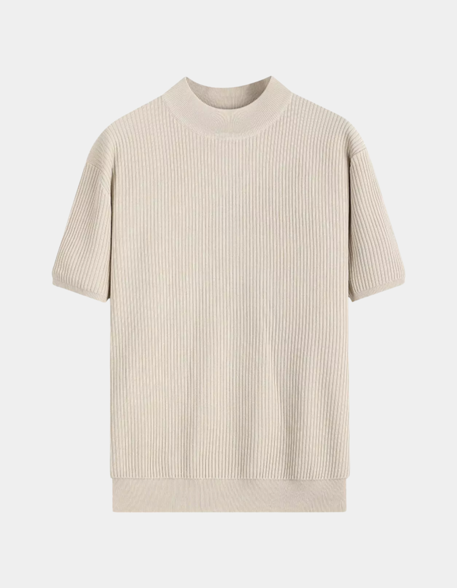 Ribbed Knit T-Shirt