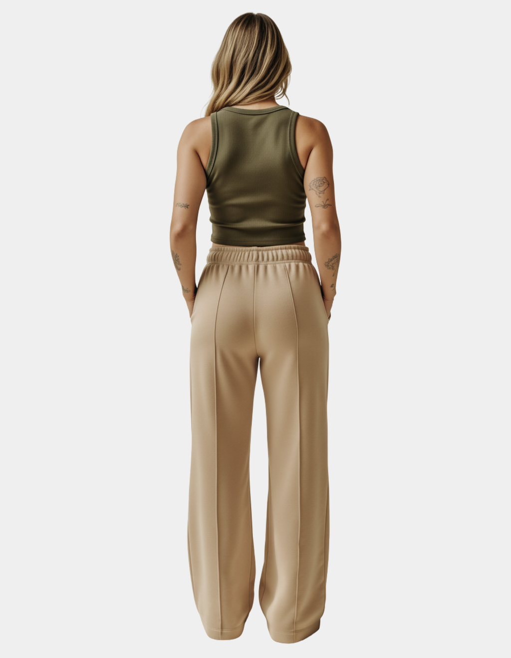 Wide-Leg Drawstring Pants