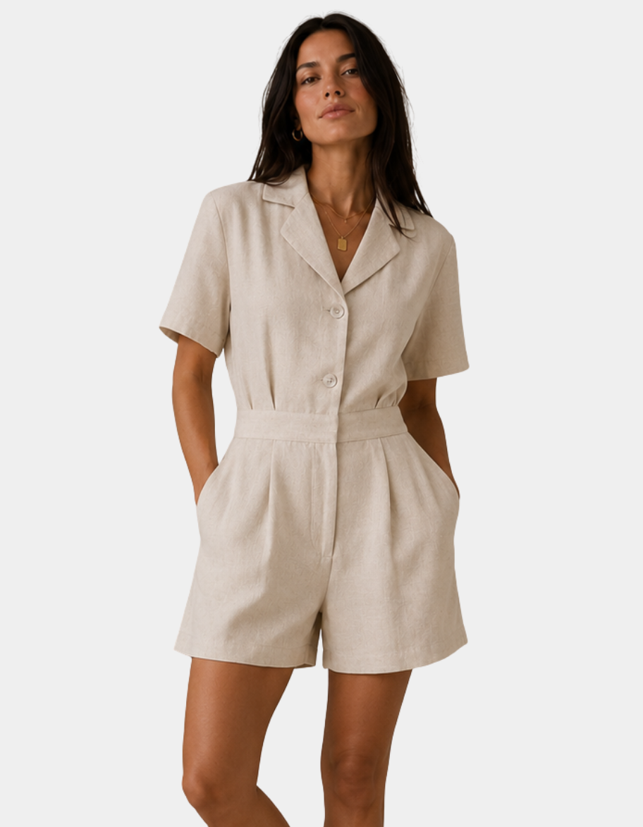 Button-Front Romper