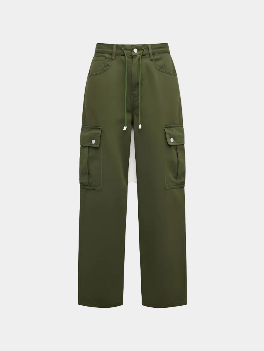Drawstring Cargo Jeans
