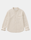 Band Collar Linen Shirt