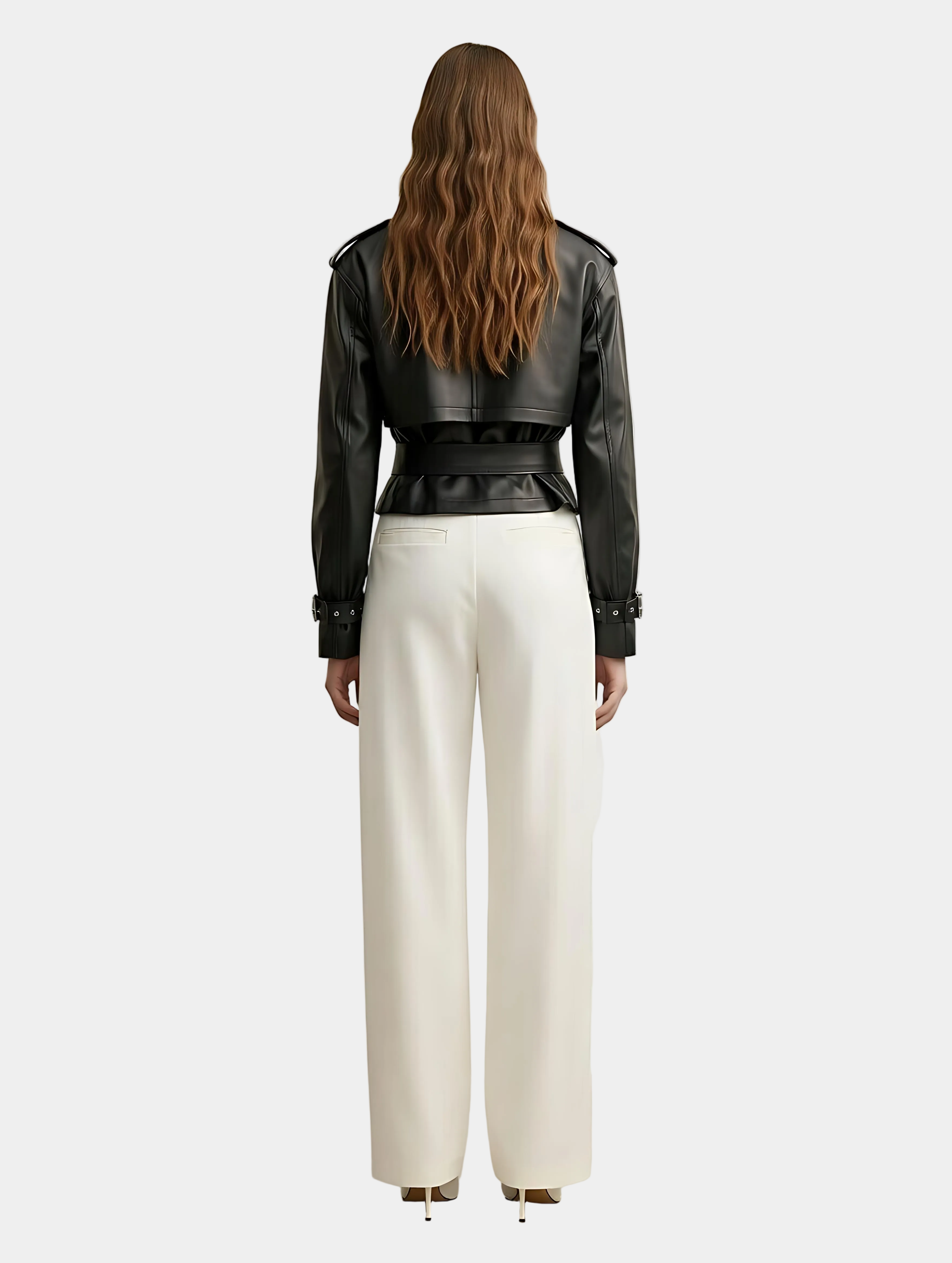 Leather Belted Jacket