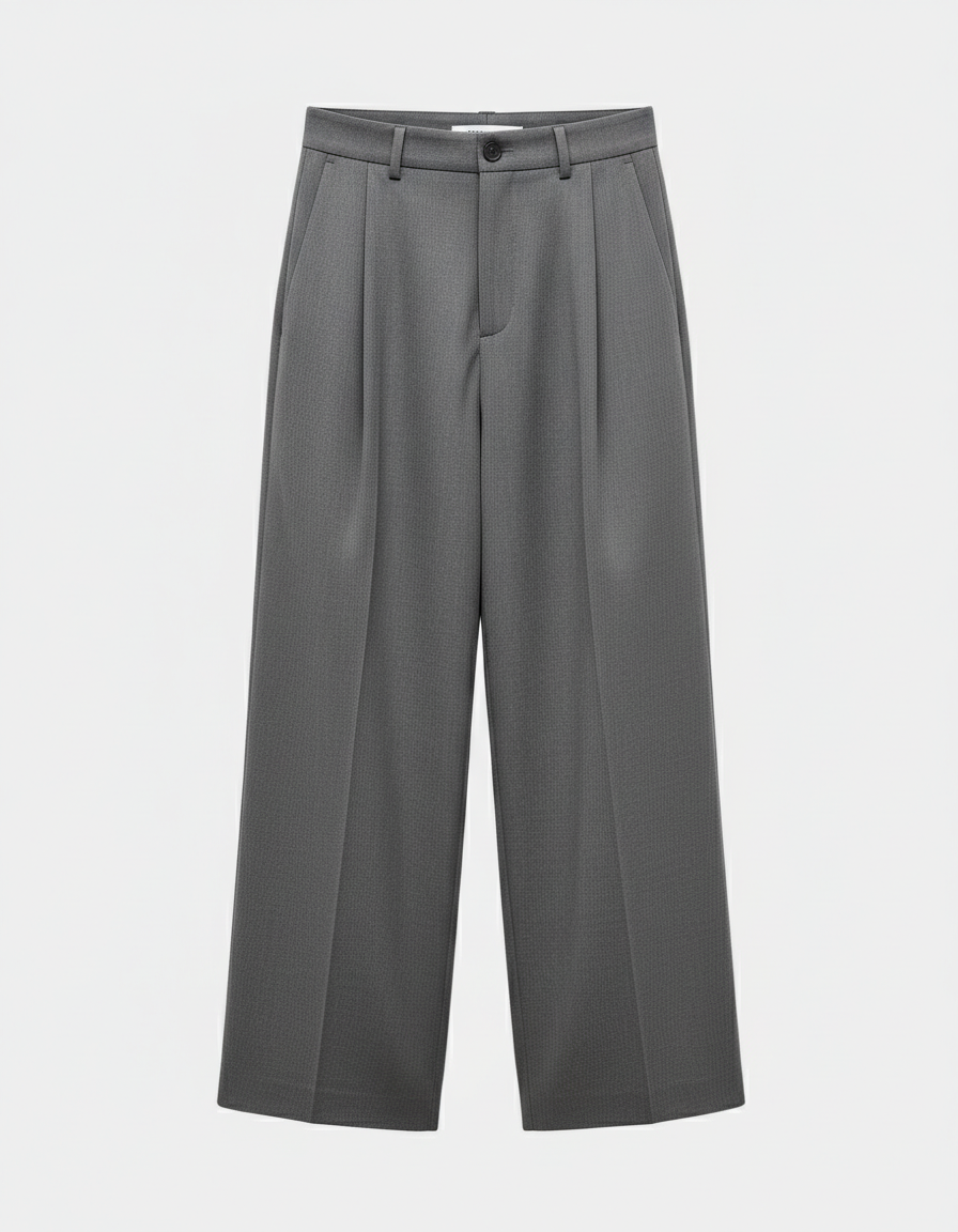 Wide-Leg Pleated Pants