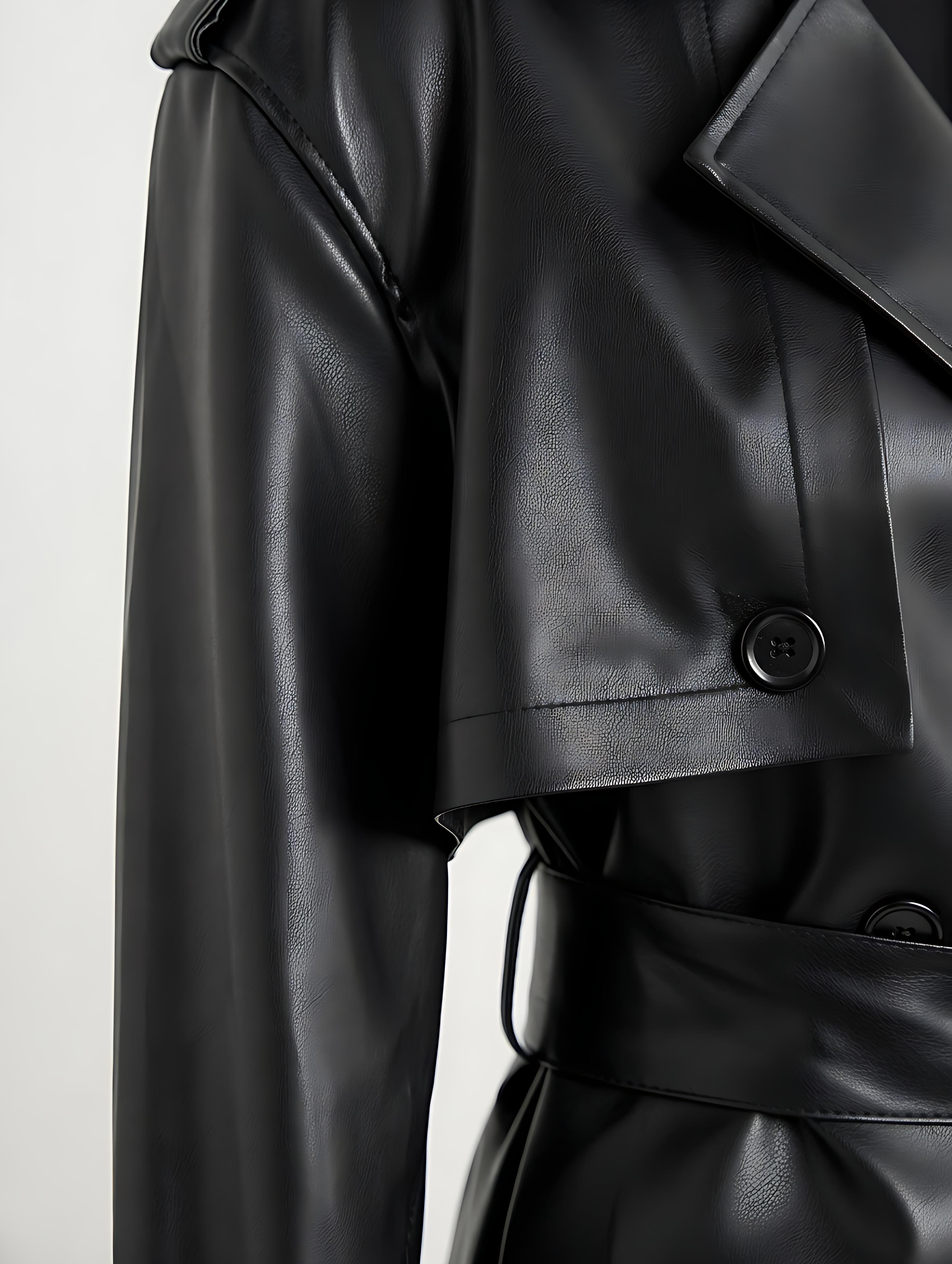 Leather Belted Jacket